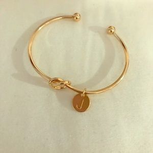 Infinity knot initial J bracelet/bangle!